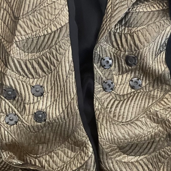 Making the Cut Season 3 Jacquard Metallic Coat with sash/scarf - Picture 9 of 10